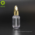 Custom labels 4ML 5ML 10ML 15ML squeeze oil dropper gold with with rubber child proof cap